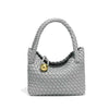 Woven Small Vegan Leather Purse Tote Handbag Hobo Bag Mssza