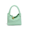 Woven Small Vegan Leather Purse Tote Handbag Hobo Bag Mssza