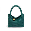 Woven Small Vegan Leather Purse Tote Handbag Hobo Bag Mssza