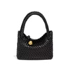 Woven Small Vegan Leather Purse Tote Handbag Hobo Bag Mssza