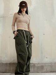 Casual Acrylic Ribbed Long Slight Stretch T-shirt Mssza