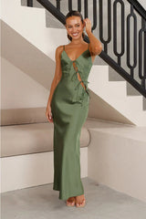 Isadora Maxi Dress Olive Mssaz Desses