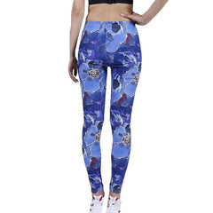 Yoga Pants Flower Print Sports Workout Stretch Running Activewear Mssza