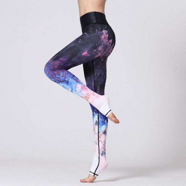 Yoga Pants High Waist Sports Leggings Long Tights Floral Running Mssza