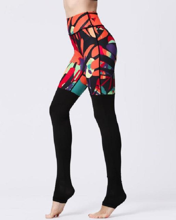 Yoga Pants High Waist Sports Leggings Long Tights Floral Running Mssza