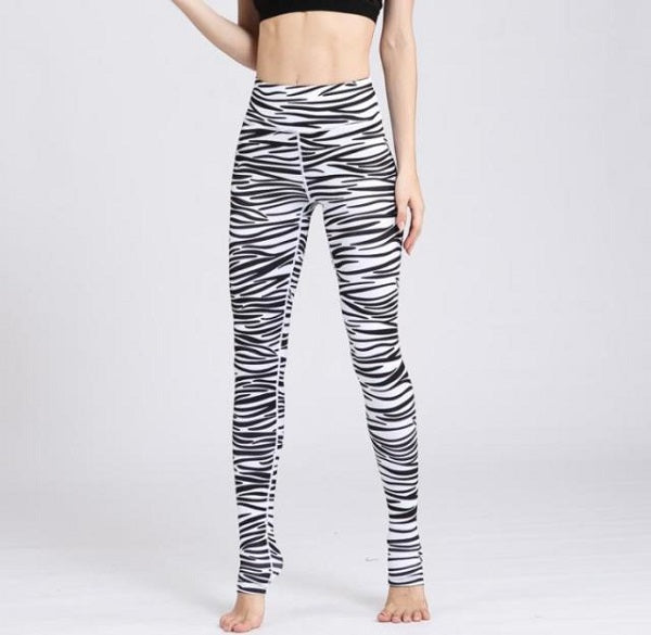 Yoga Pants High Waist Sports Leggings Long Tights Floral Running Mssza
