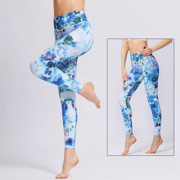 Yoga Pants High Waist Trainer Long Tights Push Up Running Mssza