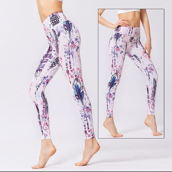 Yoga Pants High Waist Trainer Long Tights Push Up Running Mssza
