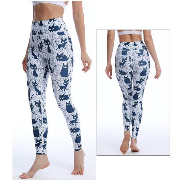 Yoga Pants High Waist Trainer Long Tights Push Up Running Mssza