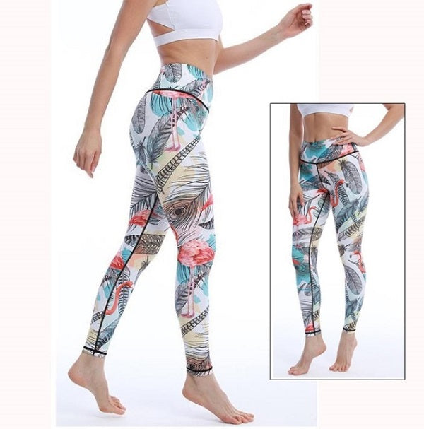 Yoga Pants High Waist Trainer Long Tights Push Up Running Mssza