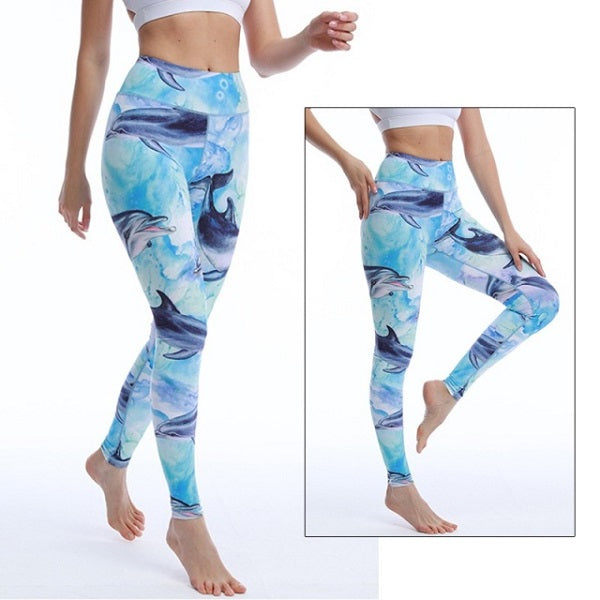 Yoga Pants High Waist Trainer Long Tights Push Up Running Mssza