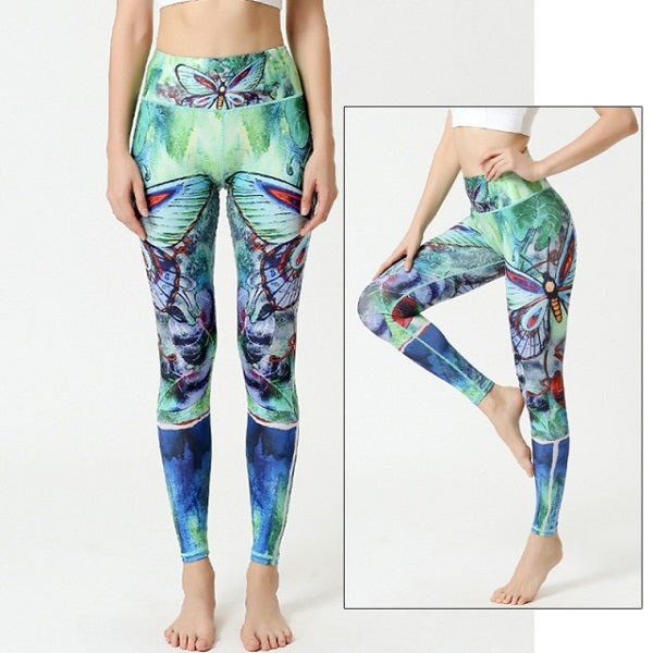 Yoga Pants High Waist Trainer Long Tights Push Up Running Mssza