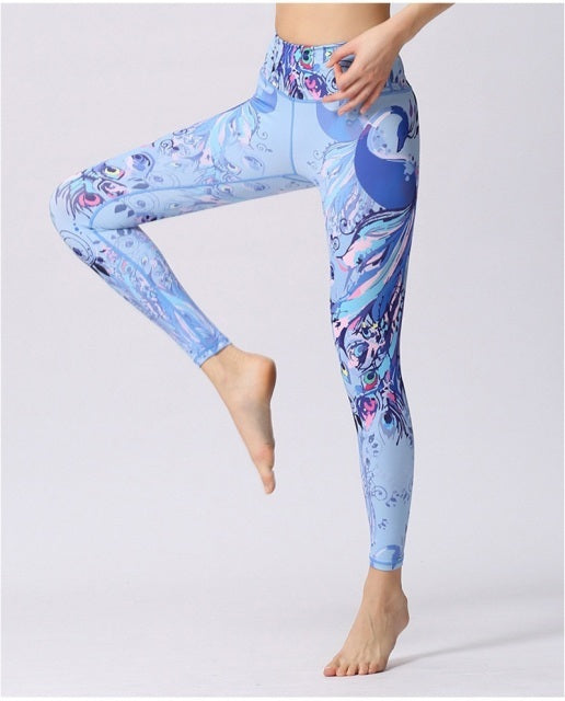 Yoga Pants High Waist Trainer Long Tights Push Up Running Mssza
