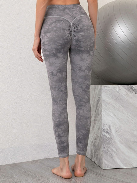 Yoga Pants Nylon Tie Dye Leggings Mssza