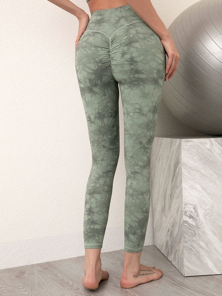 Yoga Pants Nylon Tie Dye Leggings Mssza