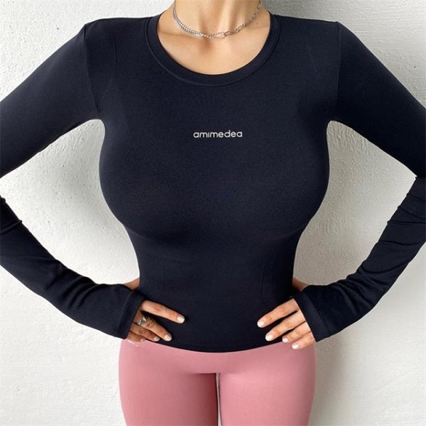 Yoga Shirt Blouse Sports Gym Top Fitness Sportswear Mssza