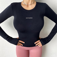 Yoga Shirt Blouse Sports Gym Top Fitness Sportswear Mssza