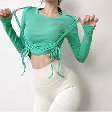 Yoga Shirt Fitness Blouse Sports Gym Top T-Shirt Sportswear Mssza