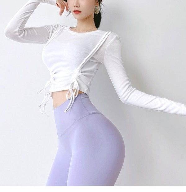 Yoga Shirt Fitness Blouse Sports Gym Top T-Shirt Sportswear Mssza