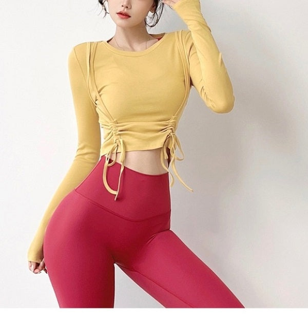 Yoga Shirt Fitness Blouse Sports Gym Top T-Shirt Sportswear Mssza