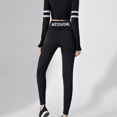 Yoga Shirt Fitness Sports Gym Running Pants Sportswear Mssza