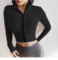 Yoga Shirt Long Sleeve Blouse Fitness Sports Crop Top Running Mssza