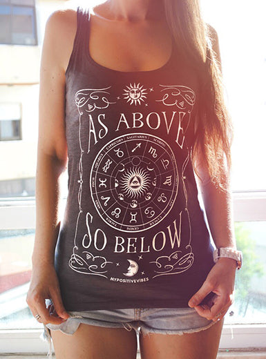 Zodiac Themed Tank Top Mssza