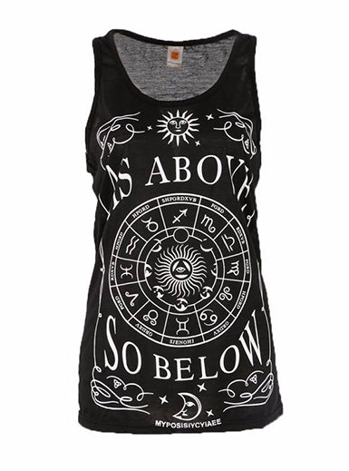 Zodiac Themed Tank Top Mssza