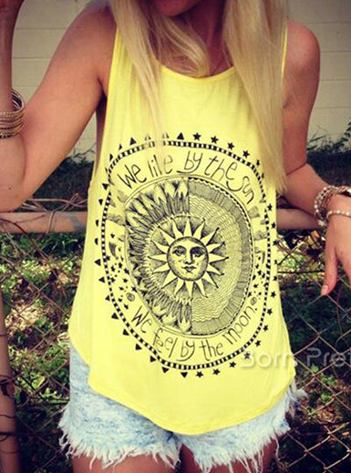 Zodiac Themed Tank Top Mssza