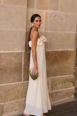 Alva Floral Knit Strapless Maxi Dress Mssaz Desses
