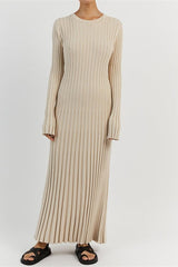 Antonia Rib Flare Maxi Knit Dress Mssaz Desses
