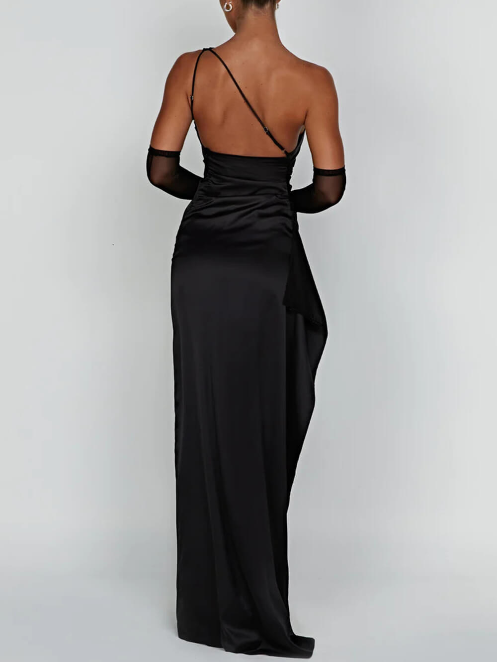 Satin Slit Maxi Dress Mssaz Desses