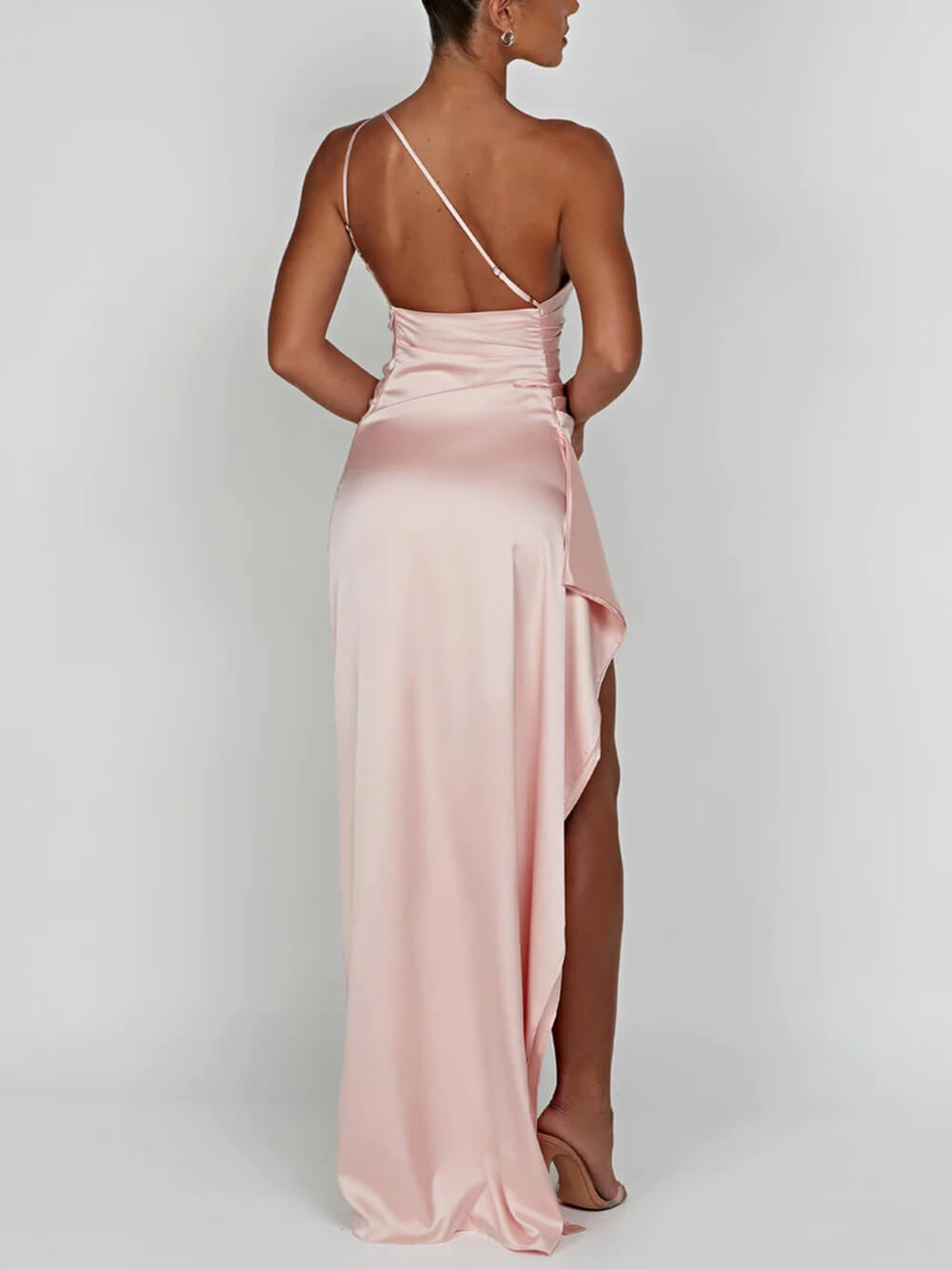 Satin Slit Maxi Dress Mssaz Desses