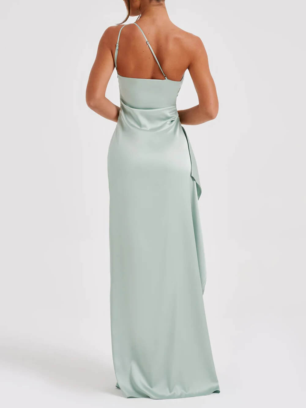 Satin Slit Maxi Dress Mssaz Desses