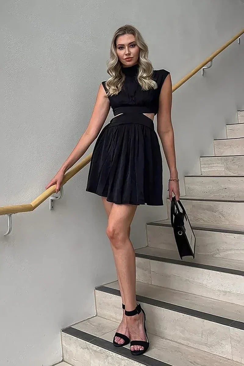 Beatrice Mini Dress Black Mssaz Desses