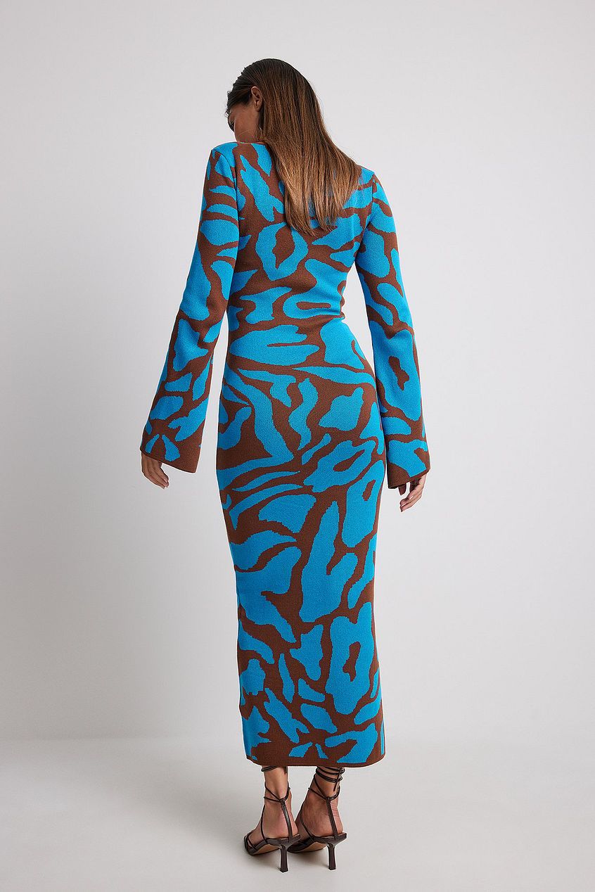 Ava Jacquard Knit Midi Dress Mssaz Desses