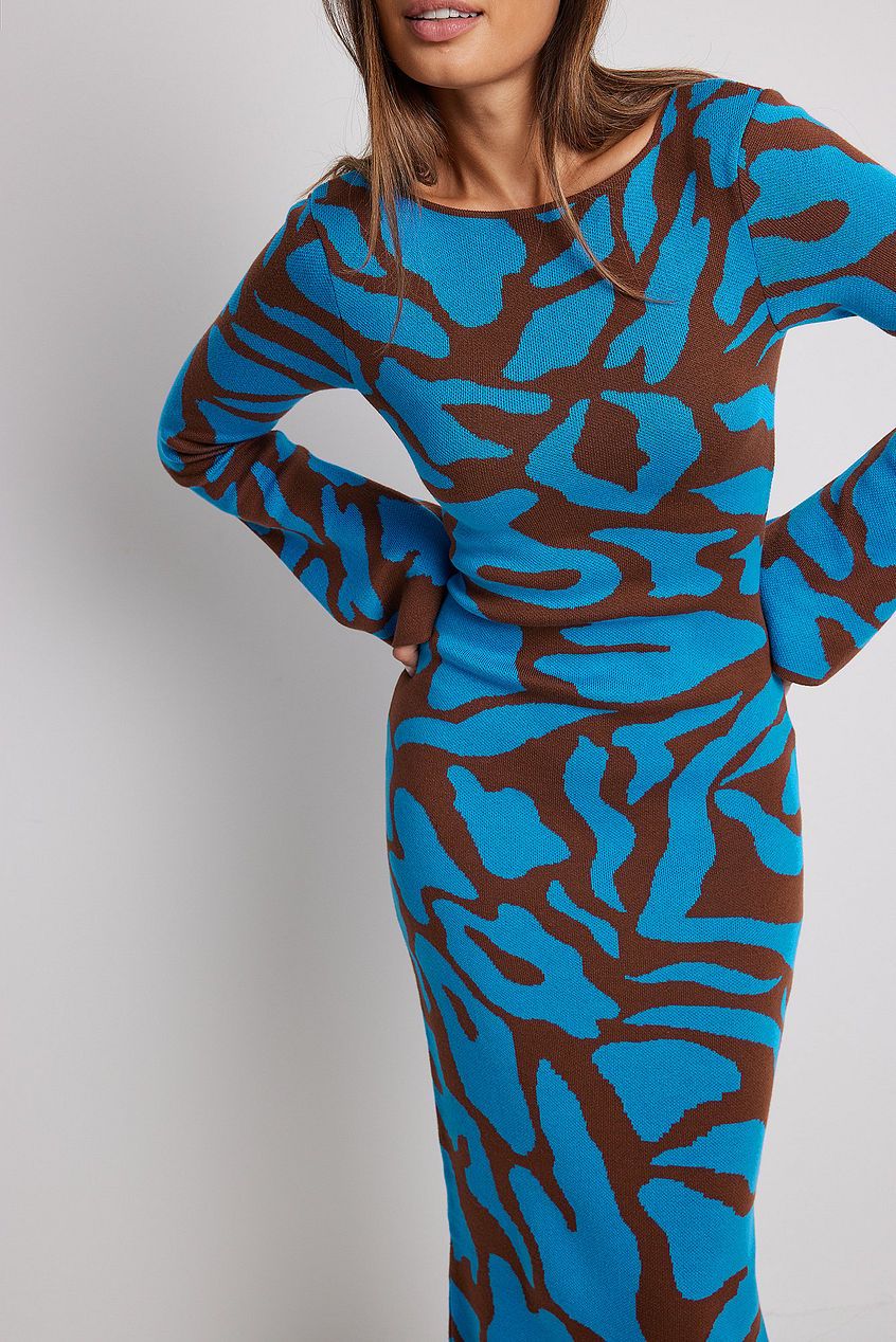 Ava Jacquard Knit Midi Dress Mssaz Desses