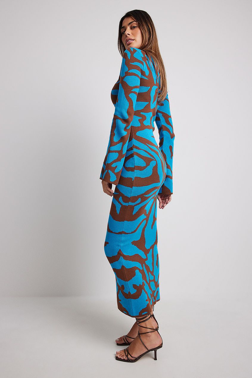 Ava Jacquard Knit Midi Dress Mssaz Desses