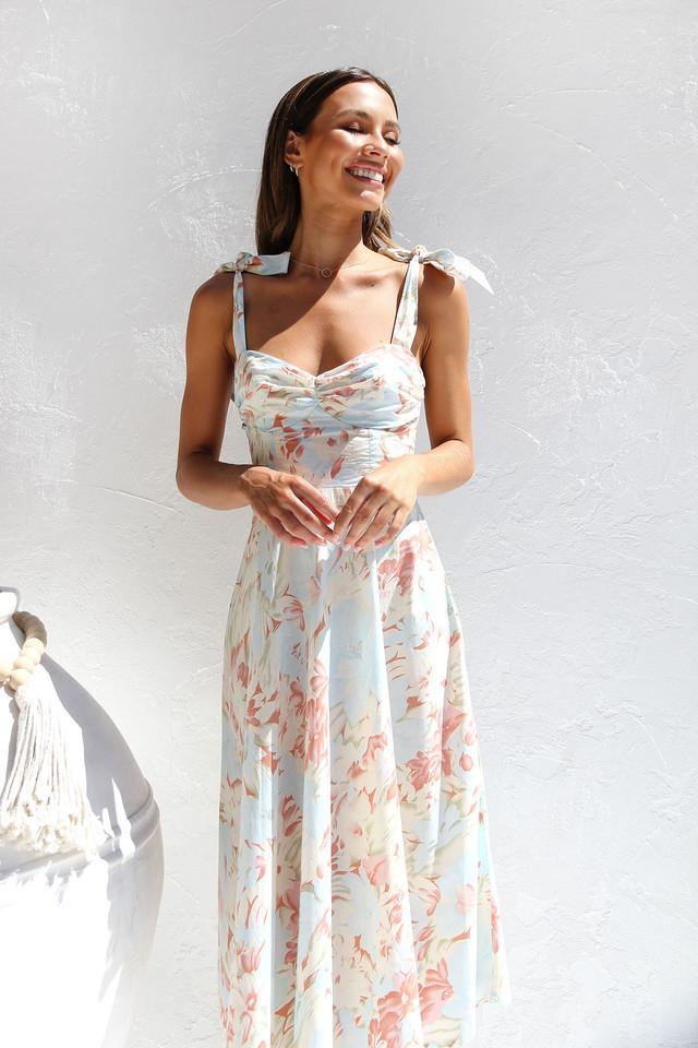 Beata Printed Strap Midi Dress Mssaz Desses