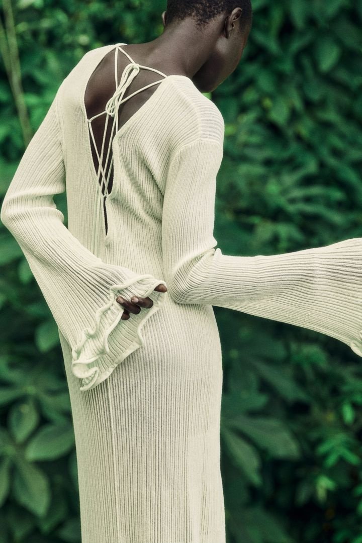 Clara Ruffle Long Sleeve Knit Maxi Dress Mssaz Desses