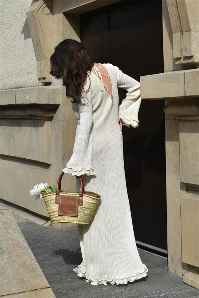 Clara Ruffle Long Sleeve Knit Maxi Dress Mssaz Desses