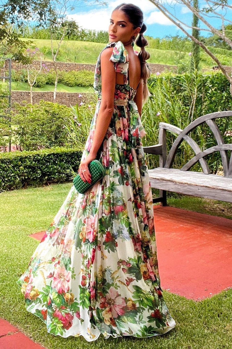 Dinah Printed Strap Maxi Dress Mssaz Desses