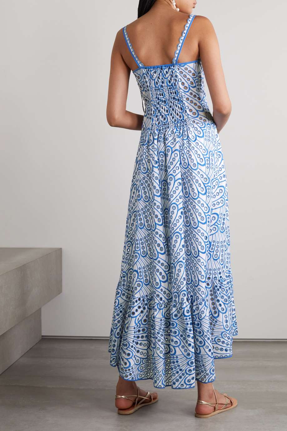 Dolly Embroidered Lace Midi Bustier Dress Mssaz Desses