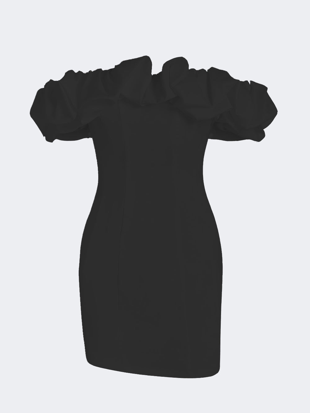 Satin Ruffled Strapless Mini Dress Mssaz Desses
