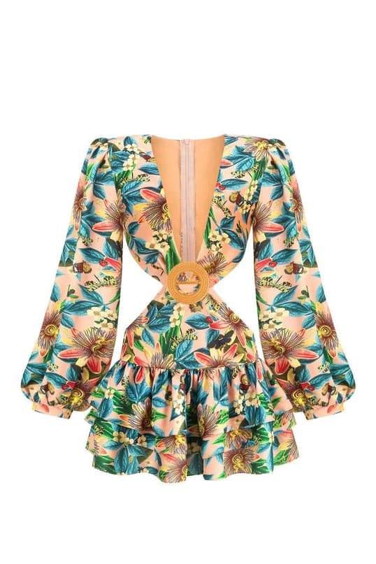 Edana Cut-out Tiered Mini Dress Mssaz Desses