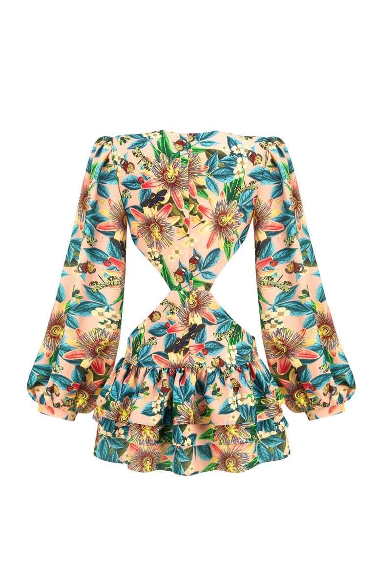 Edana Cut-out Tiered Mini Dress Mssaz Desses