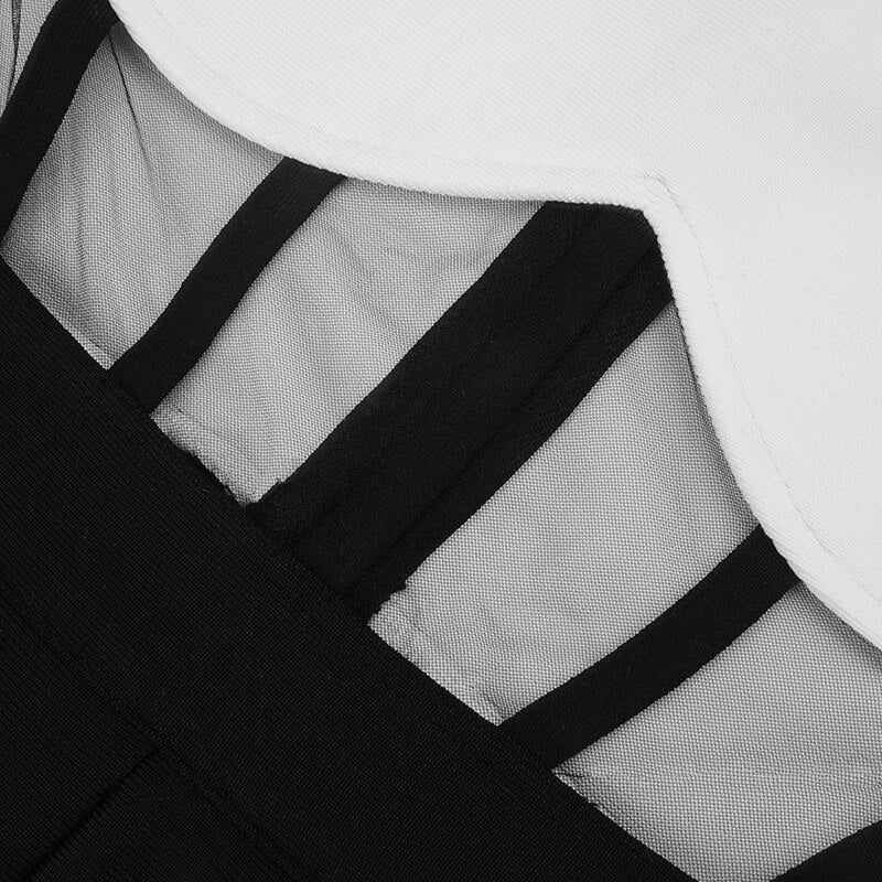Patchwork Waist Mesh Skinny Jumpsuit Mssza