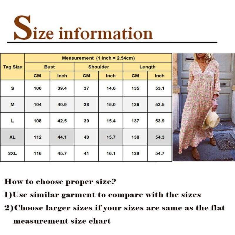 Boho Deep V Neck Floral Long Maxi Dress Mssaz Desses