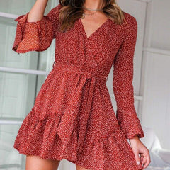 Boho Ruffle Floral Holiday Mini Sun Dress Mssaz Desses