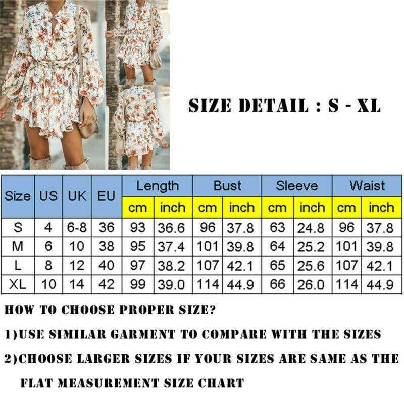 Frill Ruffle Boho Dress Floral Print Mini Dresses V-Neck Long Sleeve Beach dress 2019 Clothing Female Vestidos Mssaz Desses